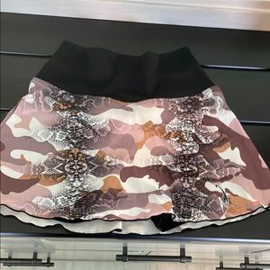 Stylish Black and Pink Patterned Skirt
